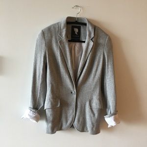 Aritzia Talula Grey Jersey Blazer Size 4 GUC